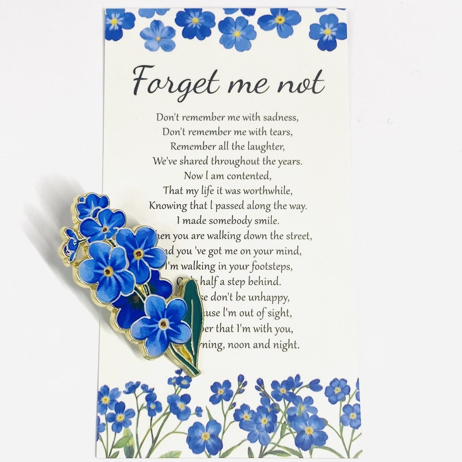 Forget Me Not Pin (long)