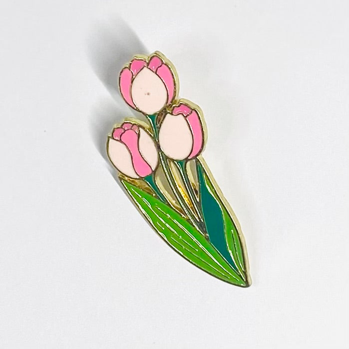 Pink Tulip Brooch