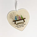 2D flat heart family keepsake