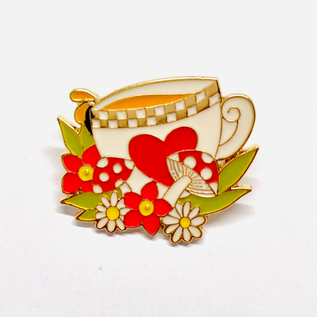 Tea Cup Pin Badge Brooch