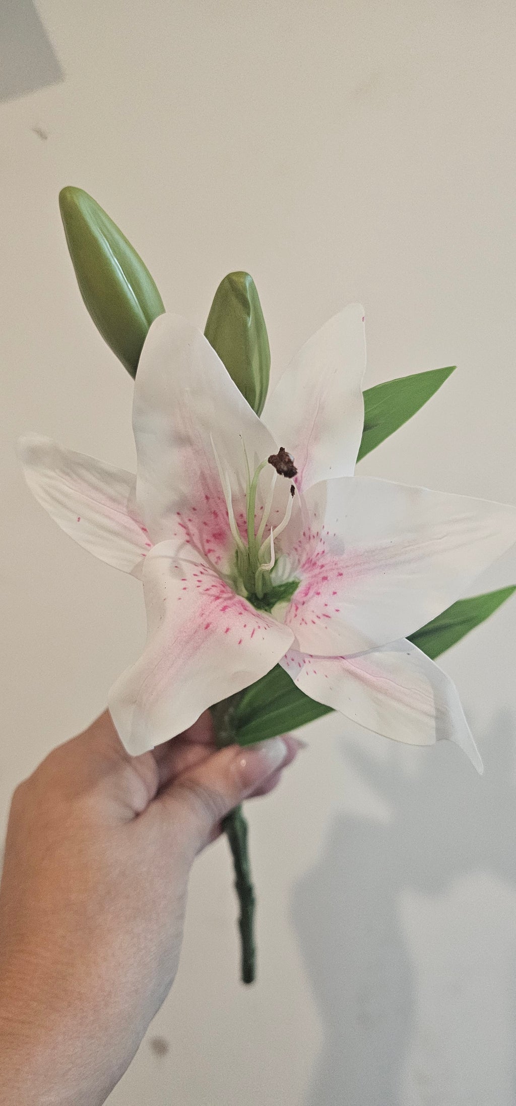 White & Pink artifical Lily