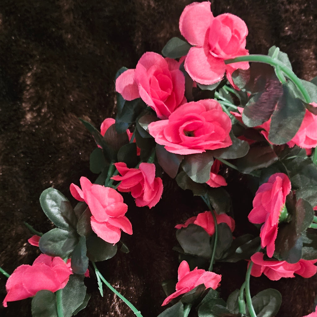 Guirlandes de fleurs artificielles roses