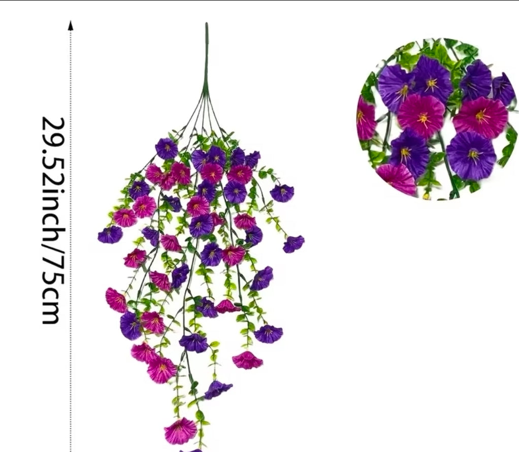 2 x floral hanging displays