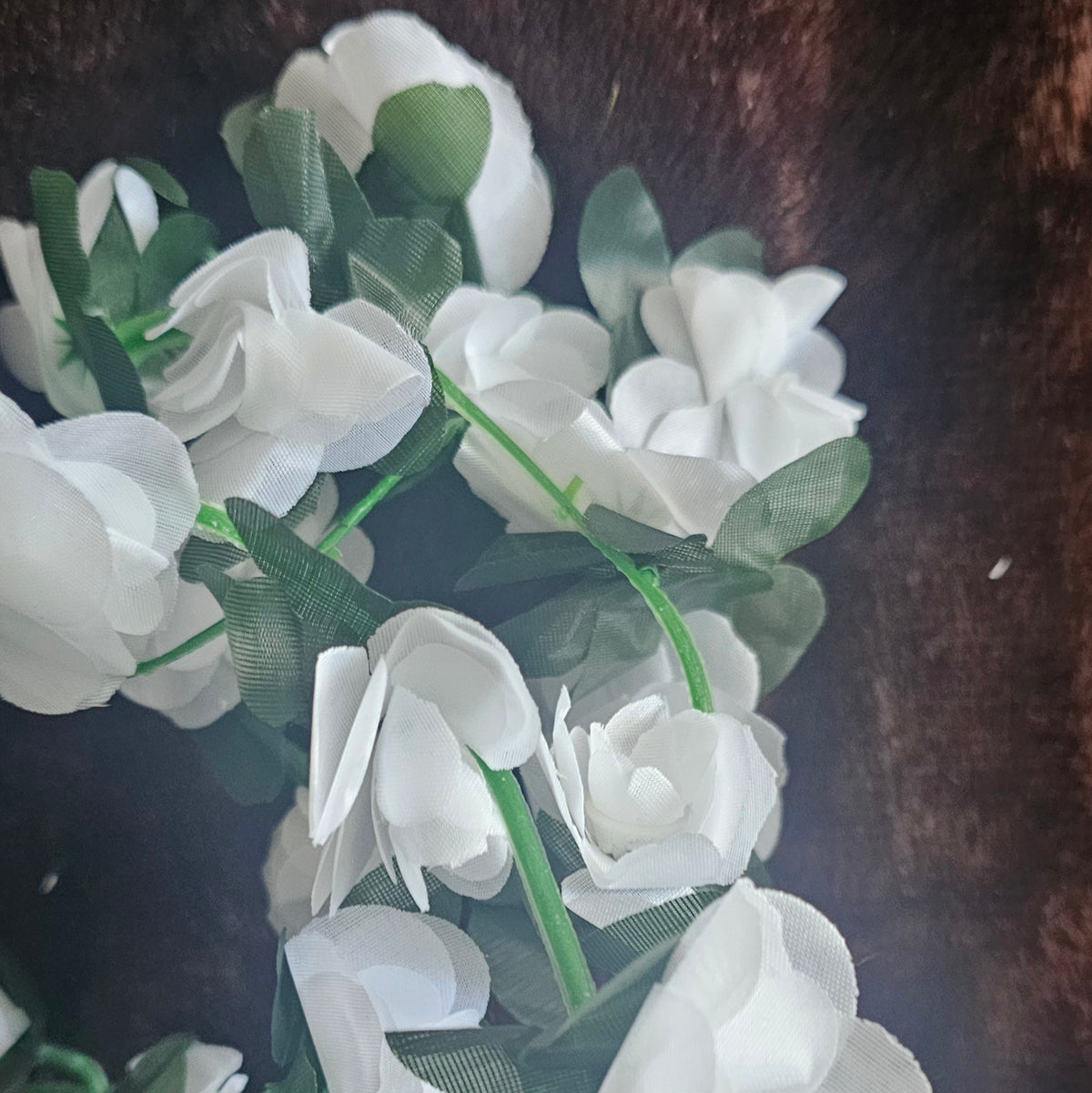 White floral garlands