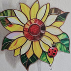 Sunflower hanging garden display with bell