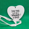 Love you to the moon and back heart keepsake