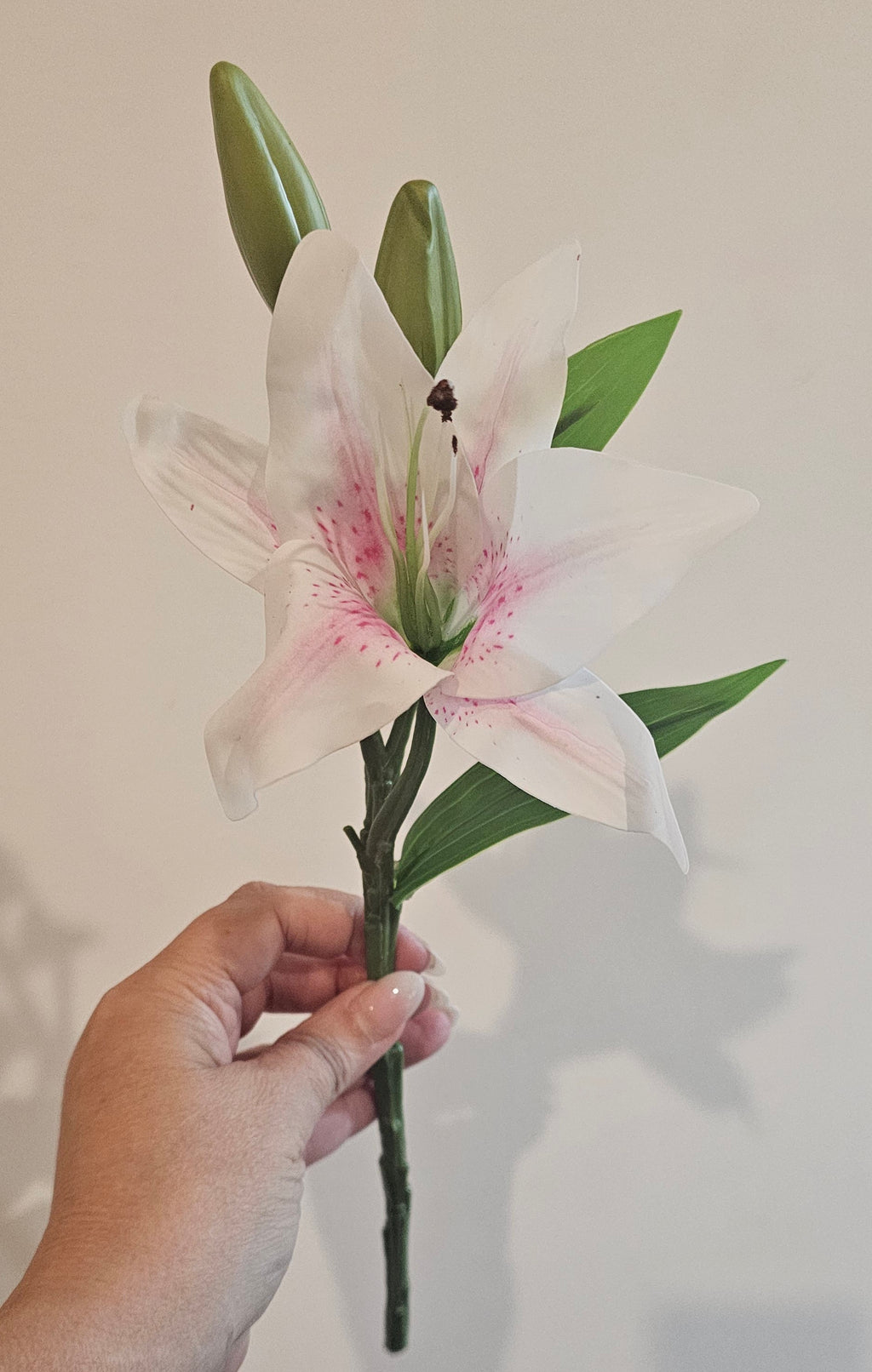 White & Pink artifical Lily