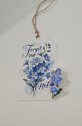 Forget-me-not pin with gift card