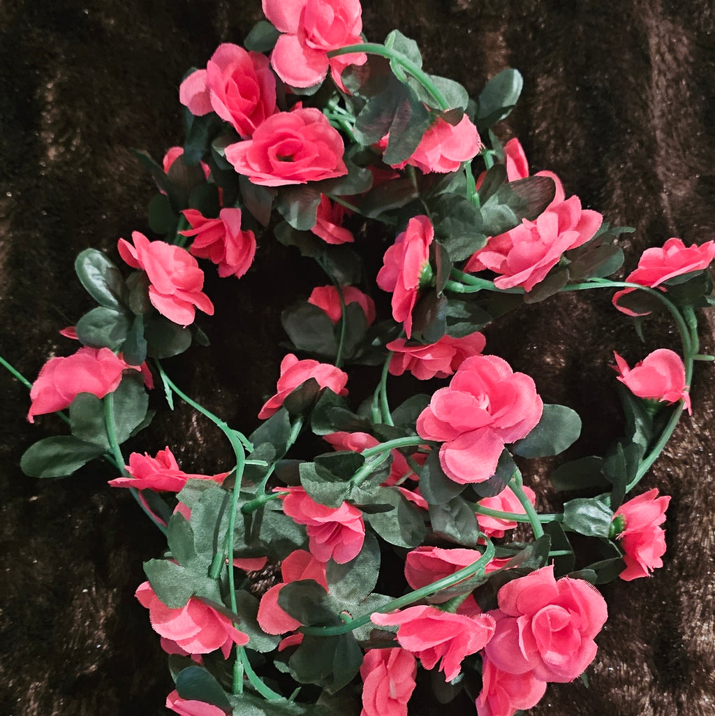 Guirlandes de fleurs artificielles roses