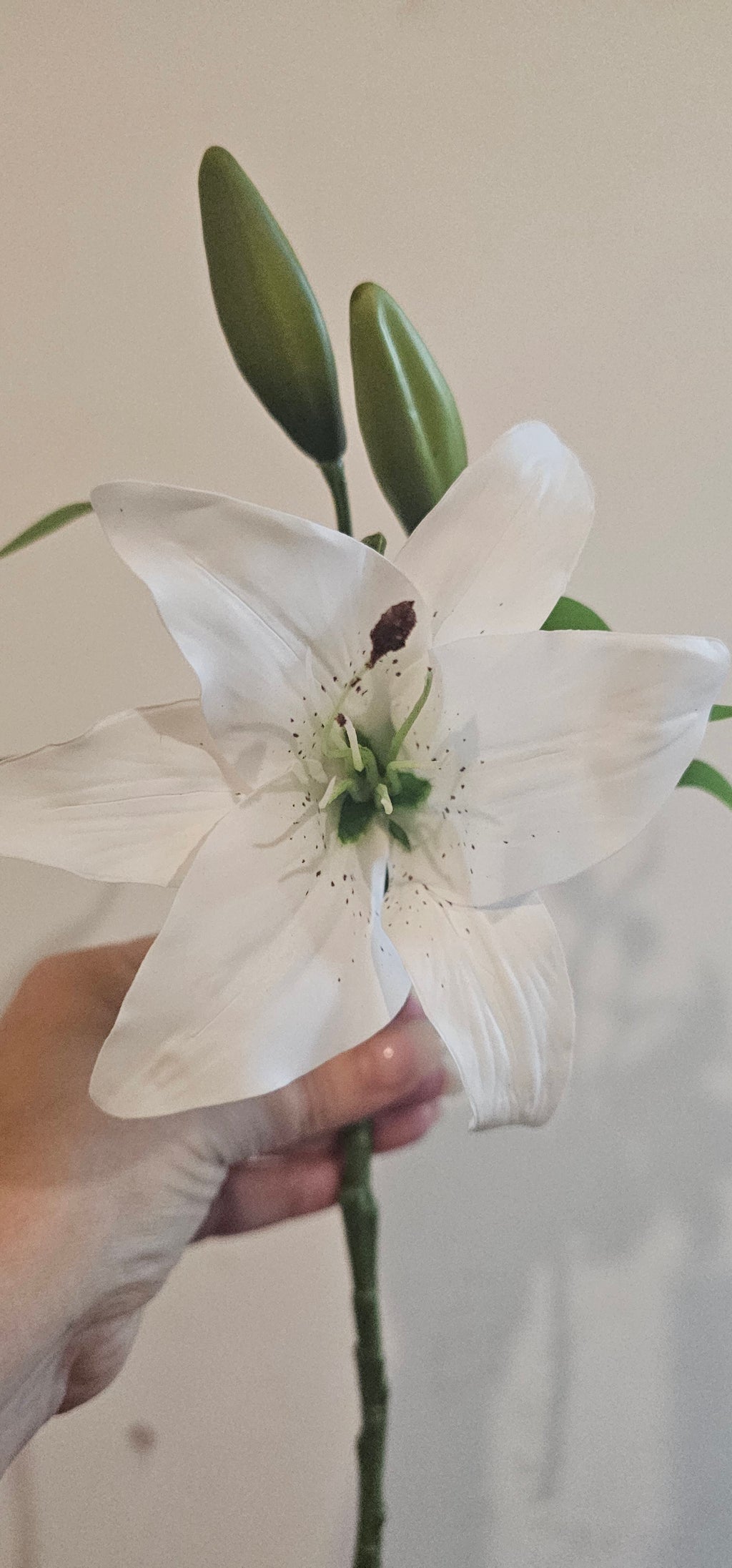 White artifical Lily